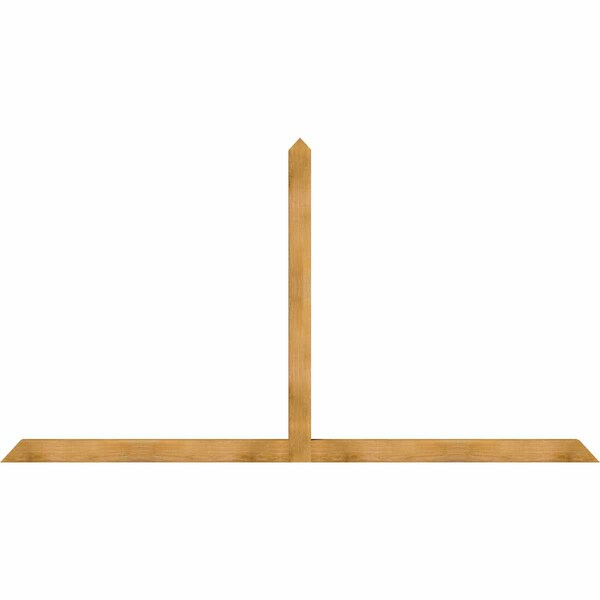 Ekena Millwork Portland Rough Sawn Timber Gable Bracket, Western Red Cedar, 108"W x 58"H x 4"D x 4"F, 13/12 Pitch GBW108X58X0404POR00RWR - main